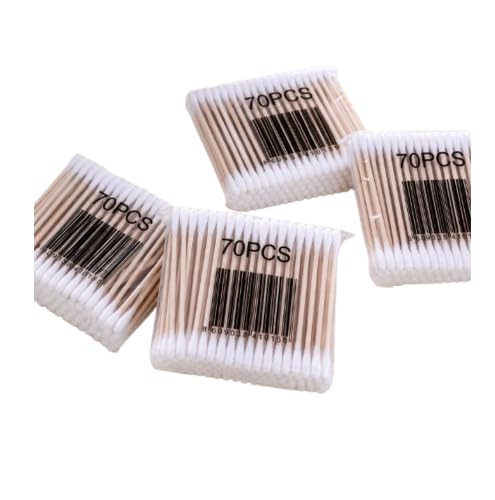 New 300 PCS Wooden Coton Swabs | 100% Pure Coton Ear Cleaning Buds | Eco-Friendly Cotton Buds for Ear Wax Removal, Baby Care, Makeup, Art & Craft, Multipurpose Coton Swabs | Pack of 4-picture-48