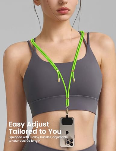 POHFP 4 Sets Green Adjustable Crossbod Cell Phone Lanyard,Travel Essentials - image 3