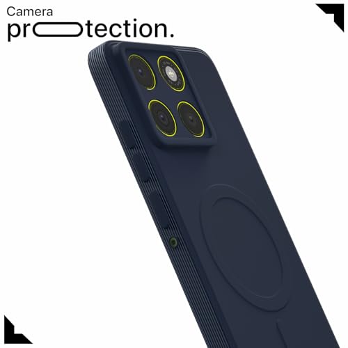 Image of Pikkme Back Cover for Motorola Moto Edge 70 5G Soft Matte Silicone Mag-Safe Design (Mag-Safe Not Support) Camera Protection | Slim Fit Bumper Cover (Blue)