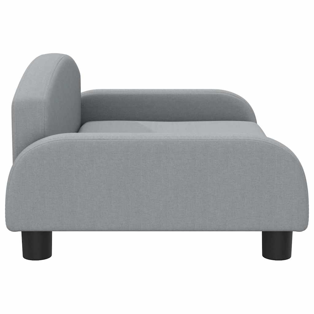 Sofá para perros de tela, gris claro, 70 x 45 x 30 cm, cama para perros | Sofá para mascotas resistente con marco de madera de pino y acolchado suave para tu salón.