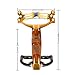 Wisdoman Outdoor Professional Slingshot Kit, Adjustable Stainless Professional Hunting Catapult High Powerful Wrist Support Slingshots with 2 Rubber Bands and 50 Ammo Balls（ (Wooden Grain)）