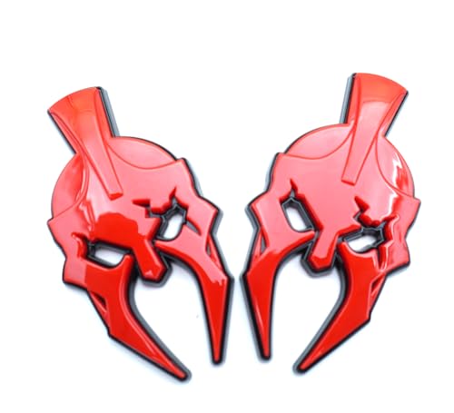 Image of 2Pcs Right Left Side Custom Gladiator Emblems 3D Badges Replacement for JL Jeep Gladiator (Black Red)