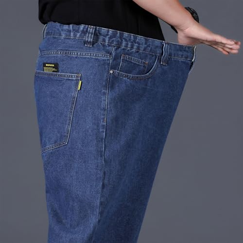 Plus Size Men's Baggy Jeans Relaxed Fit Straight Loose Jean Sweatpants Teen Boys Elastic Waist Pull On Denim Pants3