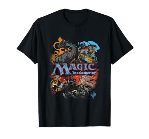 Magic: The Gathering Iconic Retro Fight Scene Chest Poster T-Shirt