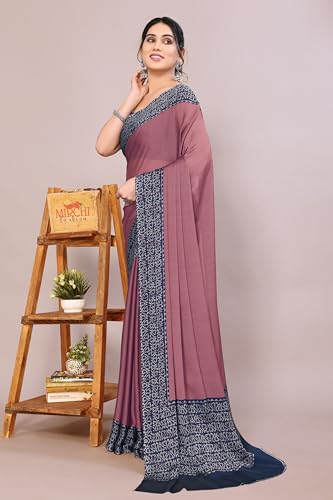Image of MIRCHI FASHION Saree for Woman Chiffon Madhubani Print | Breathable Comfortable Printed Saree for Office and Regular Use (Available in 15 Designs)