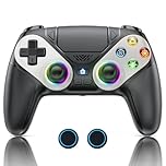 【最高の贈品】PS5コントローラー 互換 PC コントローラー Bluetooth 無線/有線接続 連射Turbo機能 6軸ジャイロセンサー搭載 ホール効果スティック マクロ機能 RGBライト 無遅延 重力感応 3.5 mmオーディオポート 多機種対応 PS5/windows/PC/日本語取扱説明書付き