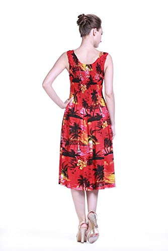 Image of Hawaii Hangover Family Matching Hawaiian Clothes, Sunset Red | Family matching Hawaiian outfits, Sunset Red, lightweight rayon, machine washable, tropical floral print, luaus, cruises