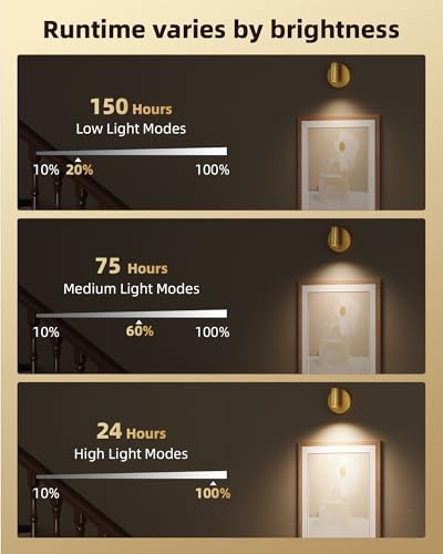 EZVALO Wireless LED Spotlights Indoor, 5500mAh Rechargeable Battery, Dimmable & Timer, 3 Color Temps Plant Spotlight with Remote, Uplighting Indoor for Wall Art, Plants, Accent Lighting - Image 8