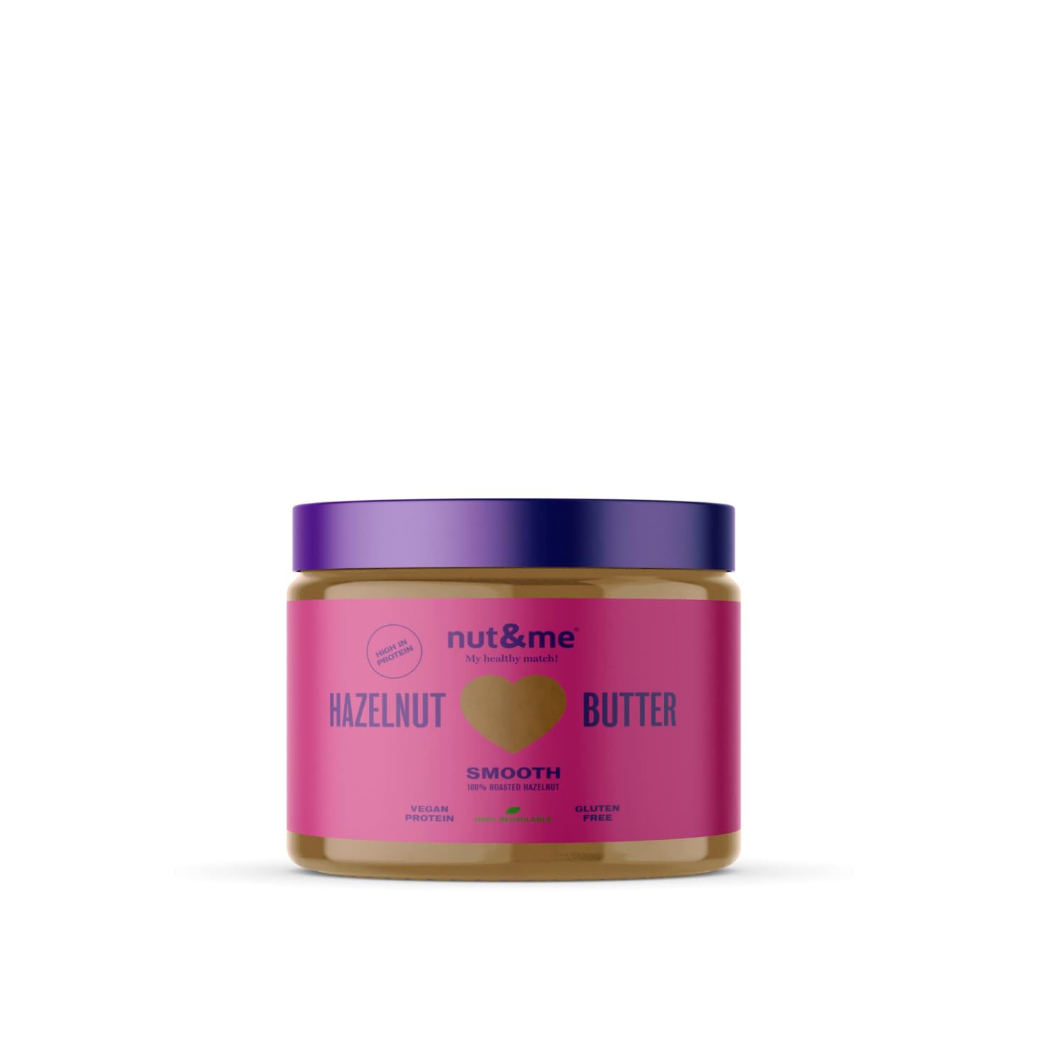Purée de noisettes grillée 300 g nut&me | 100% noisettes | Vegan | Sans sucre ni additifs | Cremeuse et Délicieuse