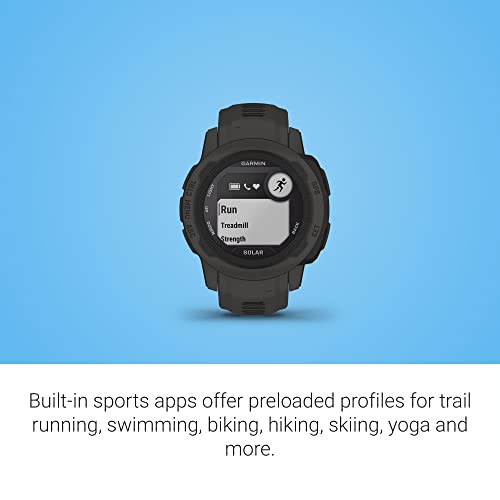 Image of Garmin Instinct 2S Solar, Smaller-Sized Rugged Outdoor Watch with GPS, with Solar Charging Capabilities, Built for All Elements, Multi-GNSS Support, Tracback Routing and More, Graphite