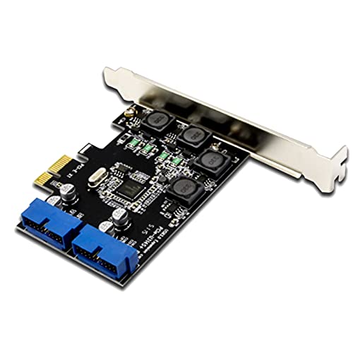 Adaptateur PCI Express USB 3.0 19 Pin Interne pour Boîtier PC Profil Bas - 2