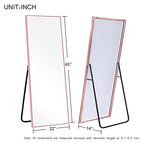 Image of NeuType Full Length Floor Mirror with Standing Holder (Rose Gold)