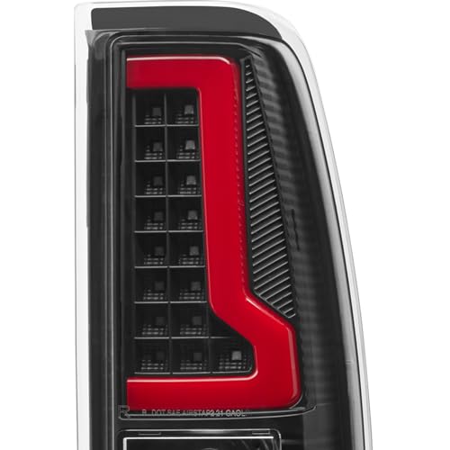 Image of LED Tail Lights Assembly Compatible with 1999 2000 2001 2002 2003 2004 2005 2006 Chevy Silverado 1500 2500 3500 Rear Light Brake Lamps Driver & Passenger Side, Black Housing Clear Lens