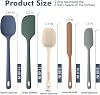 Set de 5 espátulas de silicona ChefAide, espátulas de goma de grado alimenticio, mango resistente con agarre ergonómico, resistente al calor hasta 600°F para ollas antiadherentes, para cocinar 4