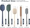 ChefAide 5 Pieces Silicone Spatula Set, Food Grade Rubber Spatula, Upgrade Strong Handle with Ergonomic Grip, Heat Resistant Up to 600°F for Nonstick Cookware, Cooking #1
