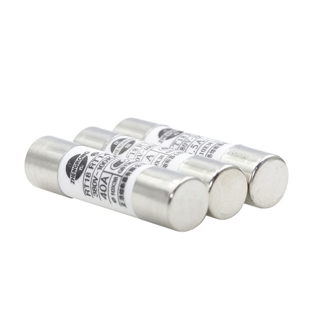 Fuse 5PCS 10 * 38 Fast Blow Ceramic 10x38mm 380V 500V 0.5A 1A 2A 3A 4A 6A 8A 10A 16A 20A 25A 32A 40A RO15 RT18 RT14(20A)