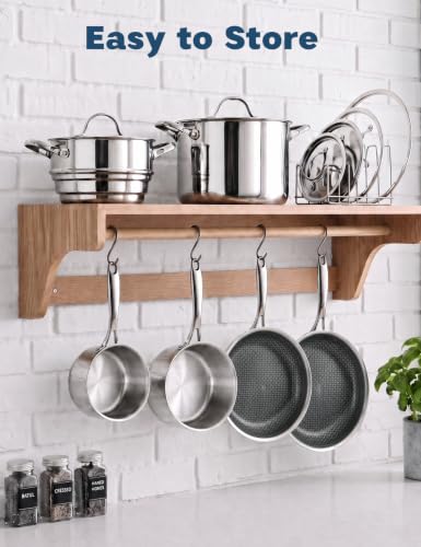 Image of Cooks Standard 12-Piece Multi-Ply Clad Stainless Steel Pots and Pans Set