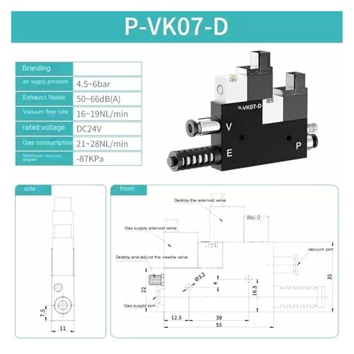 Générateur de vide VK07 commande instable résolue via électrovanne VK07-D