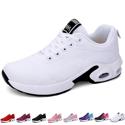 Orthowalk FüR Schmerzfreie FüßE, OrthopäDische Schuhe, Leichte Sportschuhe Damen (38, White)