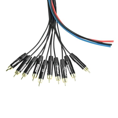 Image of PRV AUDIO Snake 10RCA-30 Car Audio 30 Ft Medusa Cable 10 RCA Channels + 3 Power