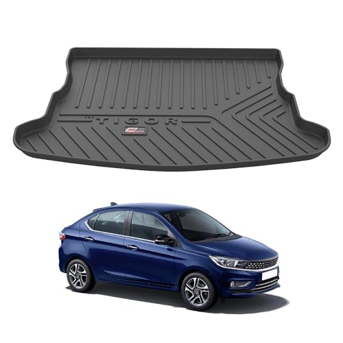 Image of GFX Trunk Boot Dicky Mat (After-Market) Compatible with Tata Tigor (2016-2019) / 2020 Onwards, Black