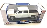 Motormax 2017 Chevy Silverado 1500 LT Z71 Crew Cab Pickup Truck 1/24 Scale Diecast Model Car White