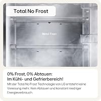 LG GSLC40PYPE Side-by-Side Kühlschrank mit Gefrierfach (638 L, Energieklasse E) mit Eis- und Wasserspender, UVNano, Total No Frost, Silber – Ansicht 3