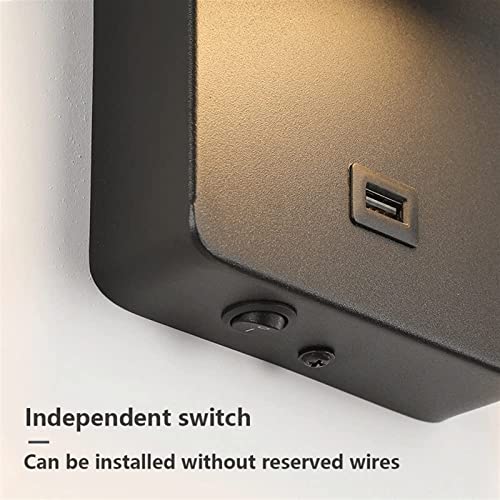 Lámpara creativa de pared con carga USB para leer en la cama cómodamente 6