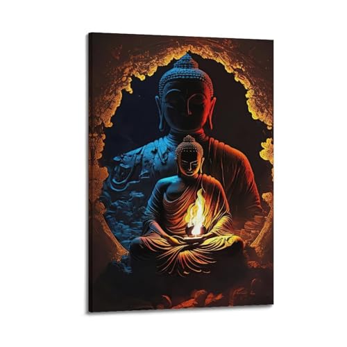 Poster de méditation Bouddha pour calmer l'esprit et décorer une chambre moderne
