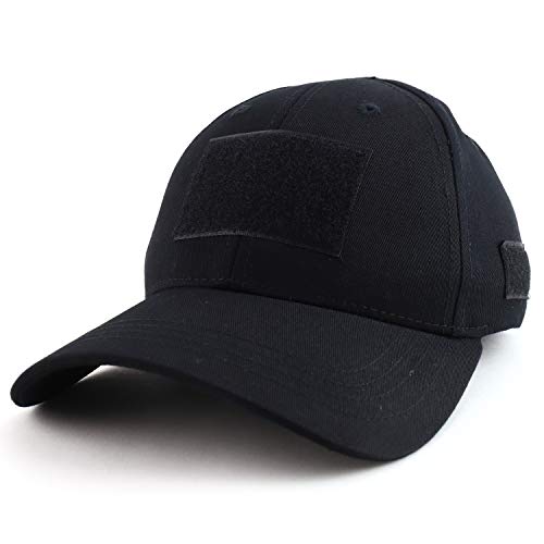Firm Low Profile Tactical Operator Cap with Loop Patch - Black