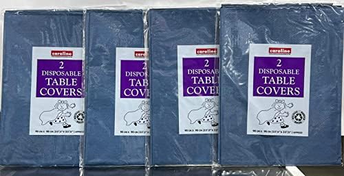 Caroline Table Cloth, Disposable Paper Cover for Square or Rectangular Dining Table Birthday Party, Catering, Baby Shower, Wedding Decorations Sold by Vrangle (Gold, Twin Pack of 4), 90 X 90cm