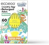 SpongeBob x Ecoegg Laundry Egg Original 60 Loads Tropical Burst Scent, Helps Soften Clothes, Ecofriendly Refillable Laundry Eggs, Long Lasting Refillable Laundry Egg…