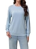 Women Waffle Knit Mama with Zippers Breastfeeding Sweatshirt Mama Embroidered Zip Nursing Pullover Tops(XXL, Blue)