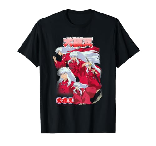 Inuyasha Iconic Red Robe T-Shirt, Men, Black, 3X-Large