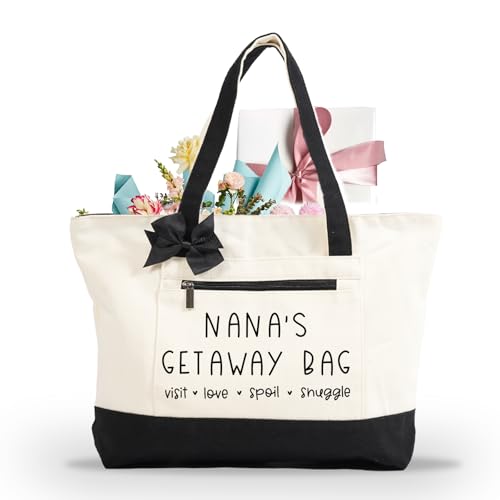 Gift for Grandma, Christmas & Mothers Day Gifts for Nana & Gigi, Large Tote Bag for Grandmother & Great Grandma