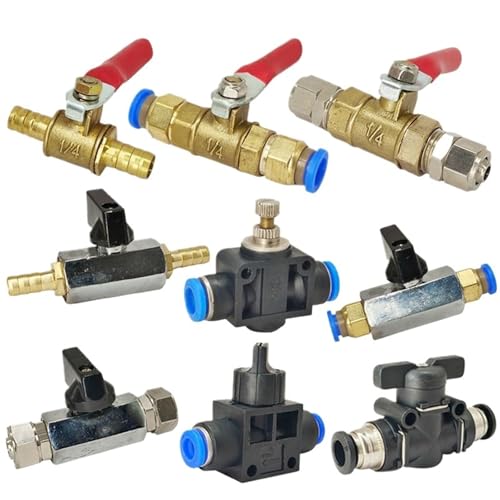 Vanne pneumatique 6mm 8mm 10mm shut flow control pour air eau et huile