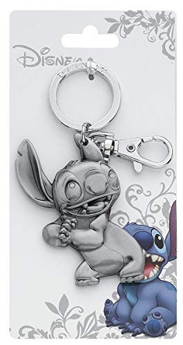 Disney Stitch Pewter Key Ring Silver, 3" #TOP4