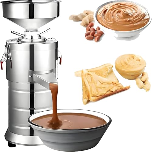 WOTZOV Máquina Comercial Mejorada para Hacer Mantequilla de maní de 1100 W, trituradora eléctrica de 15 kg/h, 2850 RPM, para nueces, Cereales y anacardos.