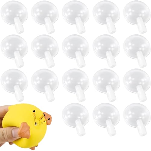 スクイーズ玩具 鳴き笛 20個セット 40mm おもちゃ 押し笛 スクイーズ スクイーカー 修理 ぬいぐるみ用鳴き笛 玩具アクセサリー スクイカー用詰め替え インサート取り替え 手でつまんで音を出す 透明