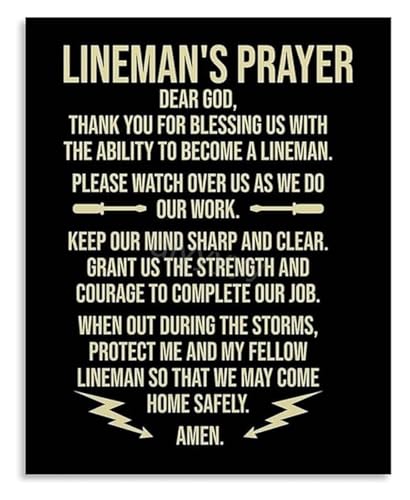 Poster Lineman Psalm encadré, tableau d'art mural premium de 30x45 cm