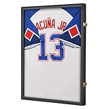 Nixvexy Jersey Frame Display Case - Wall Mount Sports Jersey Display - Lockable Flat Jersey Shadow Box with UV Protective Acrylic Door for Football,Hockey,Basketball,Baseball Sports Jersey - Black