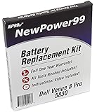 Battery Kit with Battery, Video and Tools for Dell Venue 8 Pro 5830 from NewPower99