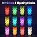GLO-X Modular Color Changing RGB Night Light – Stackable LED Touch Lamp for Desk, Bedroom, Gaming & Kids Rooms | Great Gift
