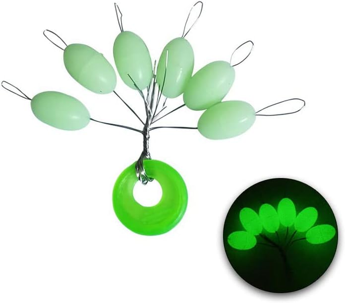 - Super Big Fishing Stops Soft Silicone Luminous Glow Fishing Bobber Stopper,6 in 1 Beads Float Sinker Stops