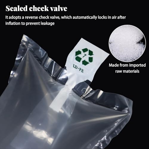 FuYelng 200 Stück Luftpolsterkissen mit Luftpumpe, 15 x 10 cm Luftkissen Füllmaterial Paket Stoßdämpfendes Luftpolster Verdicktes Füllmaterial Pakete, für Transport Von Elektronikprodukten Schmuck
