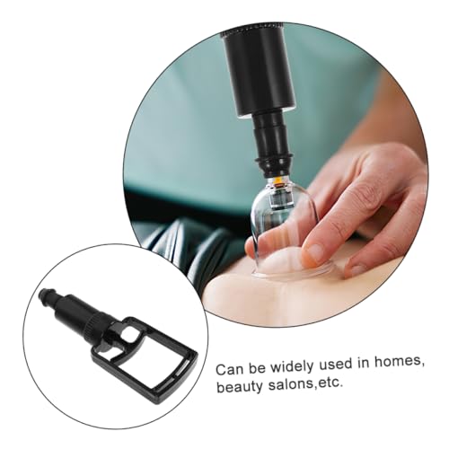 Set de 3 piezas de bomba manual de vacío para ventosas con mango ergonómico para uso en casa y salón, dispositivo de succión manual para terapia de ventosas y alivio del dolor muscular miniatura 3