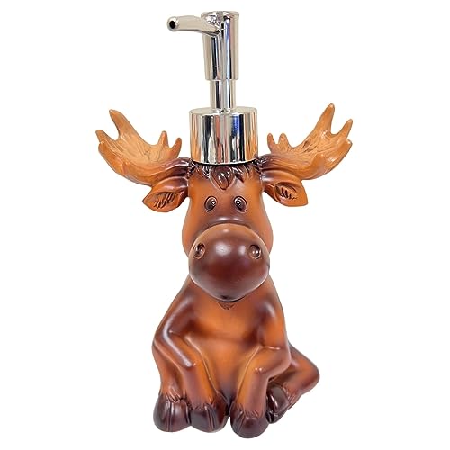 Dispensador de jabón - Alce caprichoso con cuernos para decoración de baño