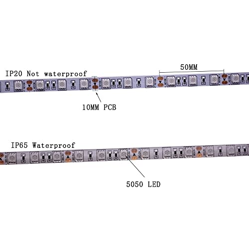 Topxcdz 12V 5M Uv Led Strip Light 5050 Smd 60Leds/M 395-405Nm Waterproof Ultraviolet Ray Purple Tape Lamp For Dj Fluorescence (Ip20 Not Waterproof) #TOP2