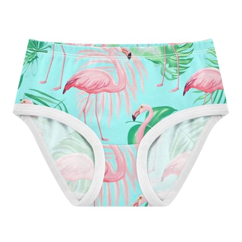 Cotton Toddlers Underwear Floral Pink Flamingos Green Leaves Blue Little Girl Panties Animals Kids Briefs Undies 2t