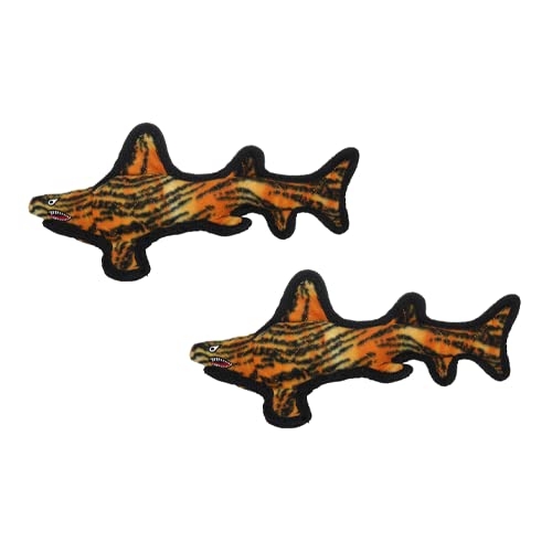 TUFFY - World's Tuffest Soft Dog Toy - Ocean- Squeakers - Multiple Layers. Made Durable, Strong & Tough. Interactive Play (Tug, Toss & Fetch). Machine